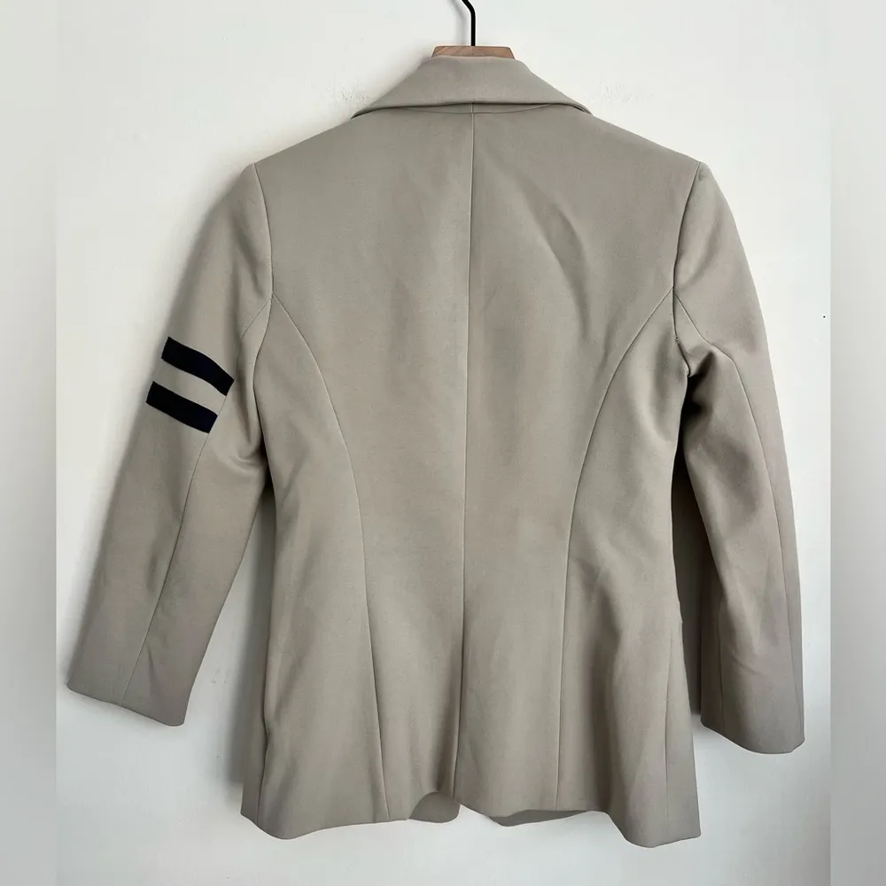 Bailey 44 women beige black stripe one button blazer 2 - Image 2