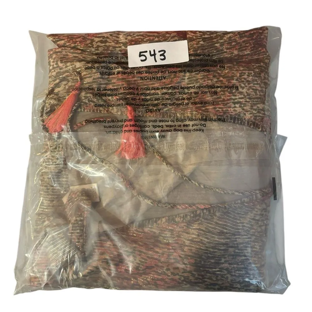 NWT Raga Zuri Long Sleeve Maxi Gold Metallic Dress Oversized Size M $245 MSRP - Image 14