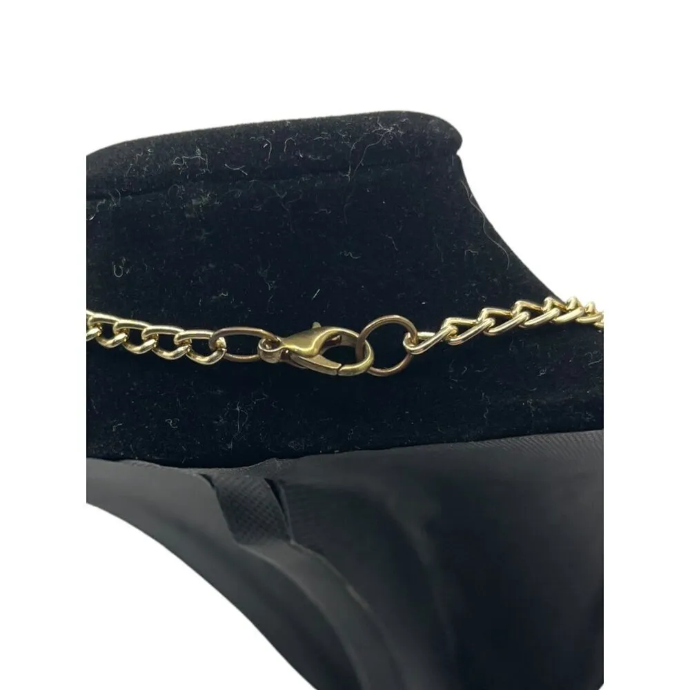 Southwestern Bohemian Gold Tone Leaf‎ Pendant Statement Necklace Earthy Tribal - Image 4