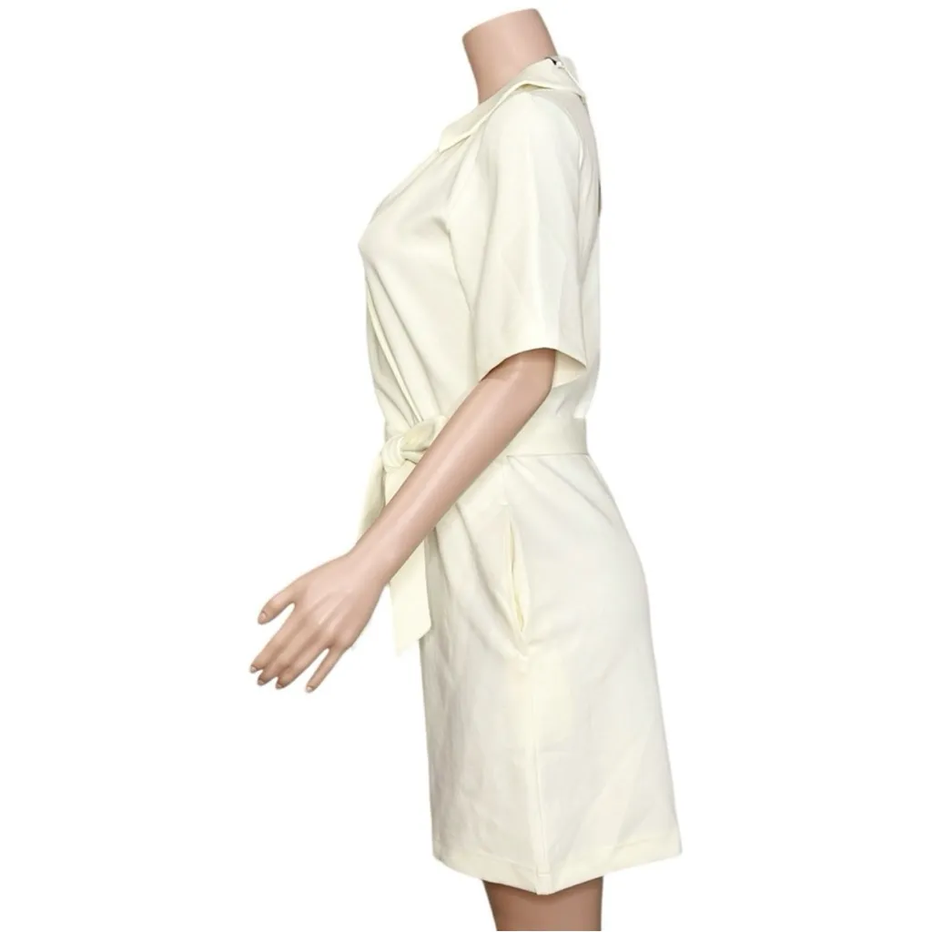 COS Wrap Effect Playsuit, Cream, Small - Image 10