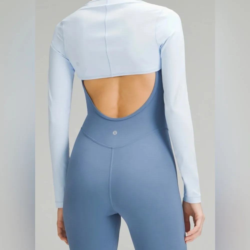 Lululemon NWT Nulu Long Sleeve Yoga Shrug Windmill Light Blue Size 12 - Image 2