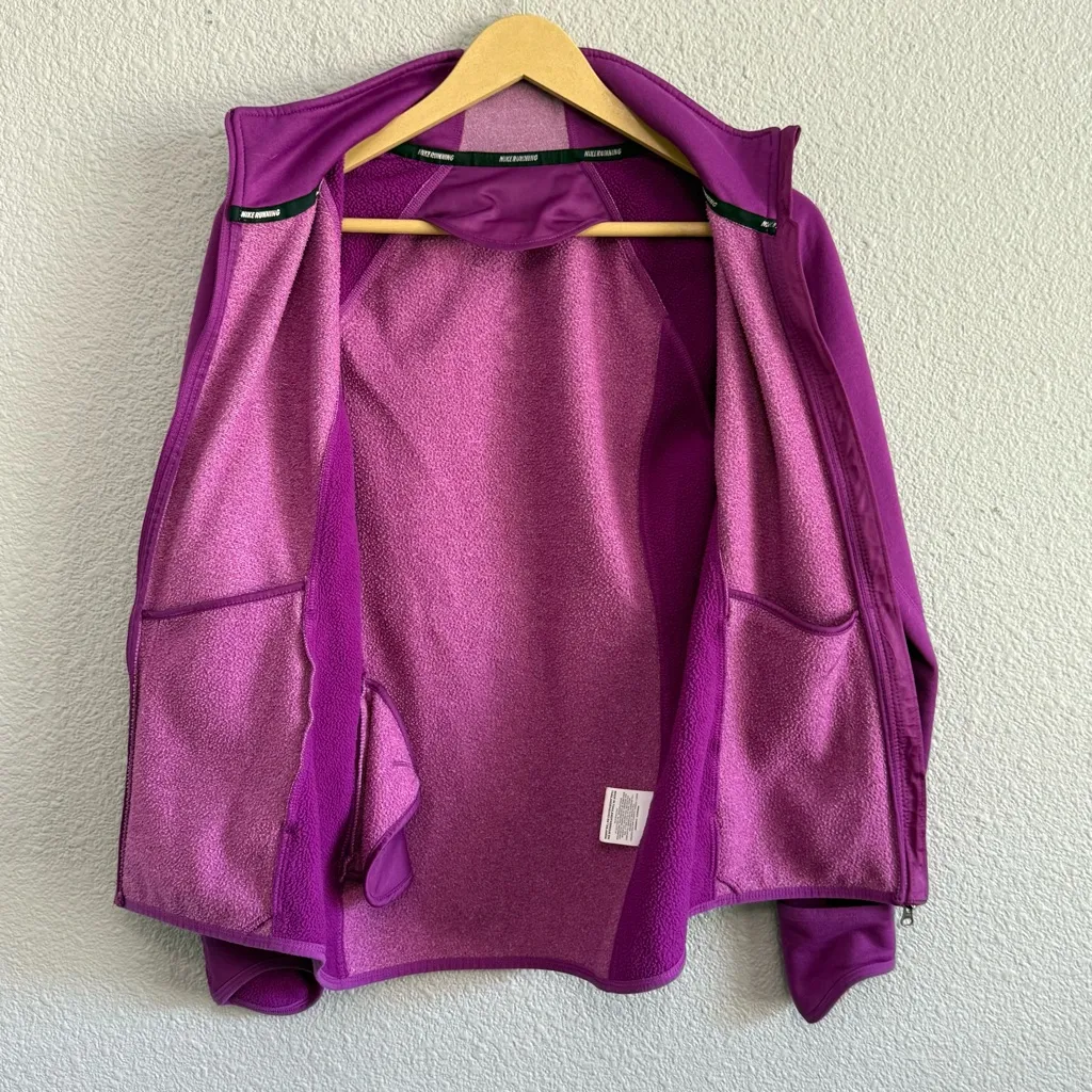 Nike Thermafit Running Full Zip Jacket Size Small Thumbholes‎ - Image 3
