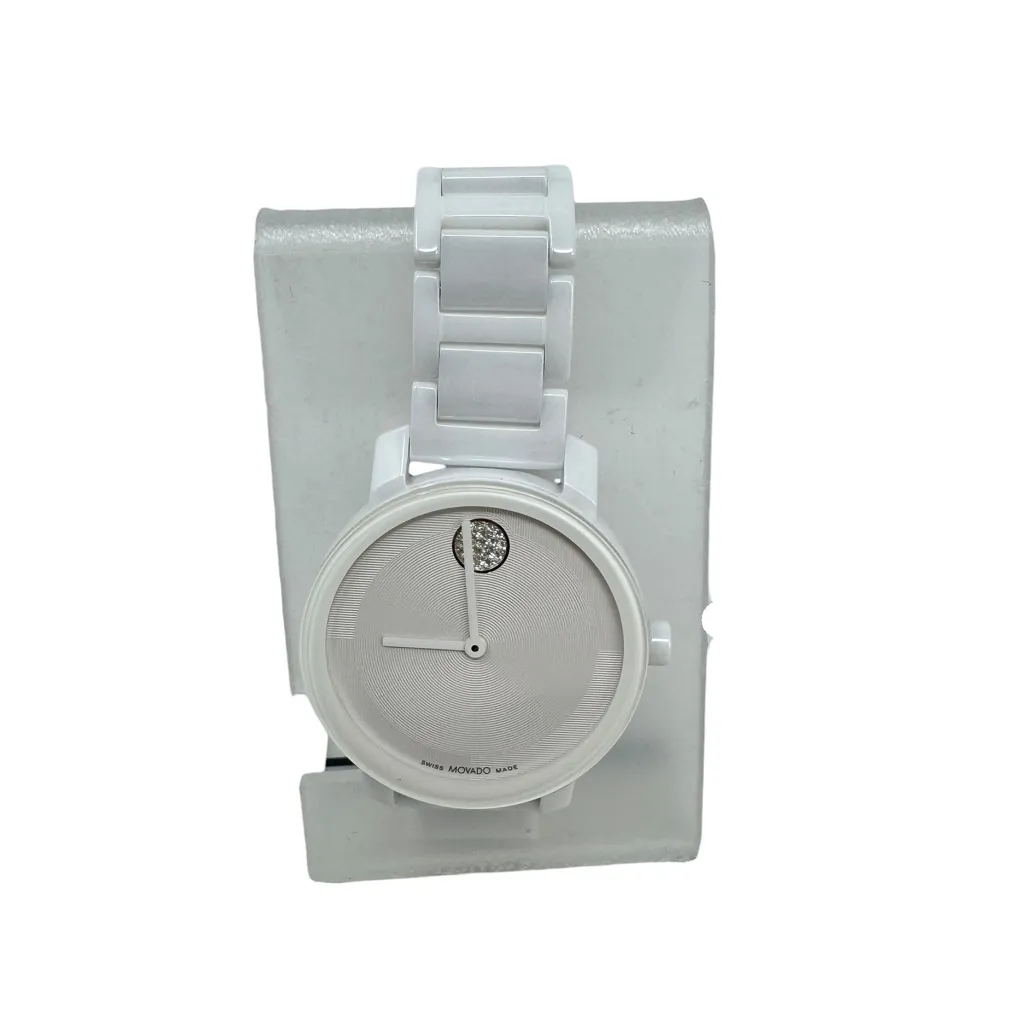 Movado Bold Evolution 2.0 Womens Watch with White Dial & White Ceramic Bracelet - Image 6