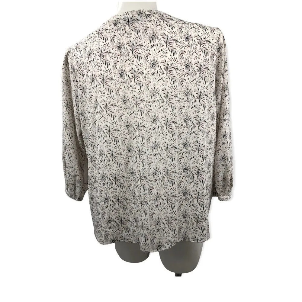 1 State front knot floral print blouse - Image 4