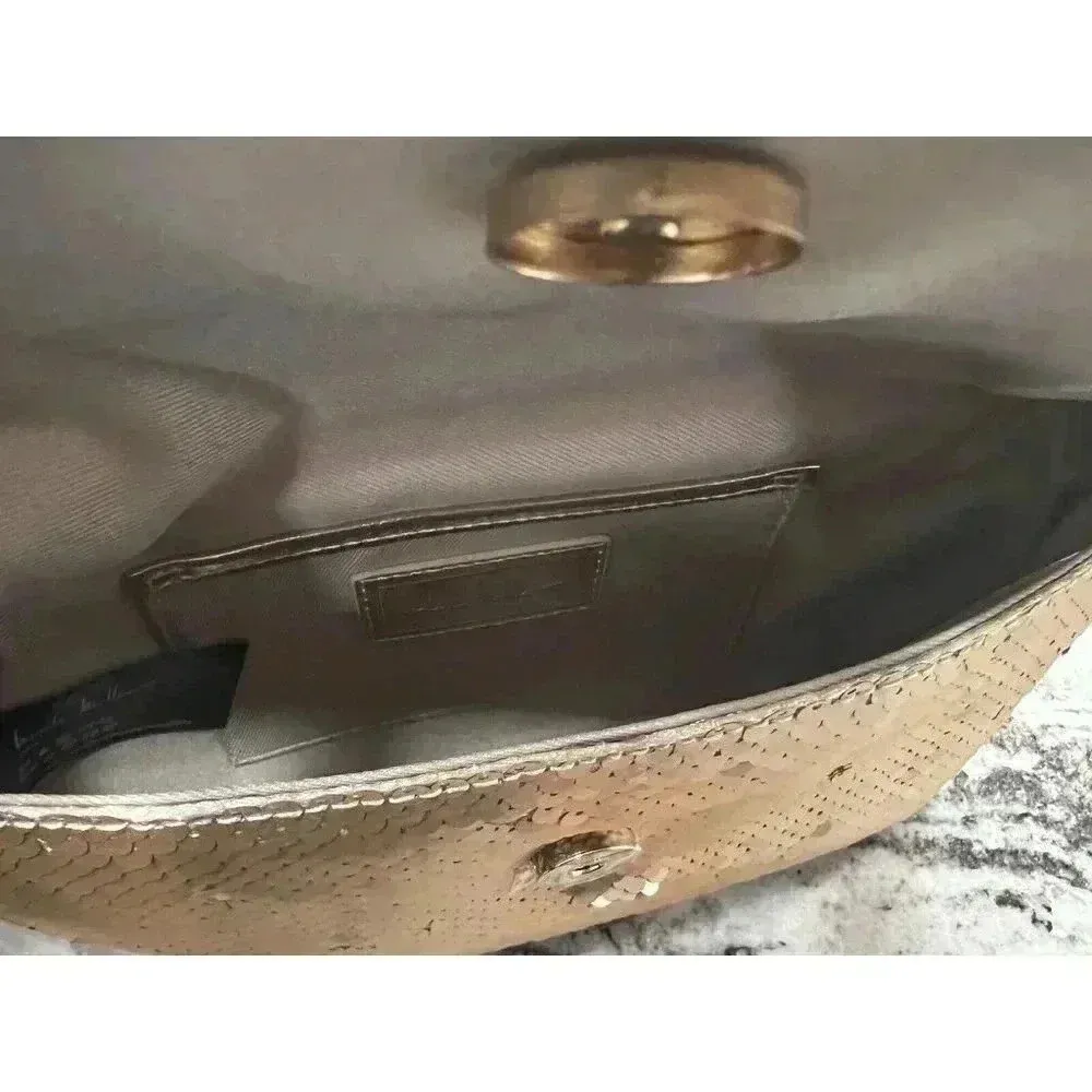 Nicole Miller Gold Sequin Crossbody Shoulder Adjustable Strap Bag NWT - Image 5