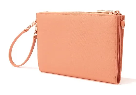 Dagne Dover Essentials Clutch Wallet Wristlet in Sienna Color - Image 1