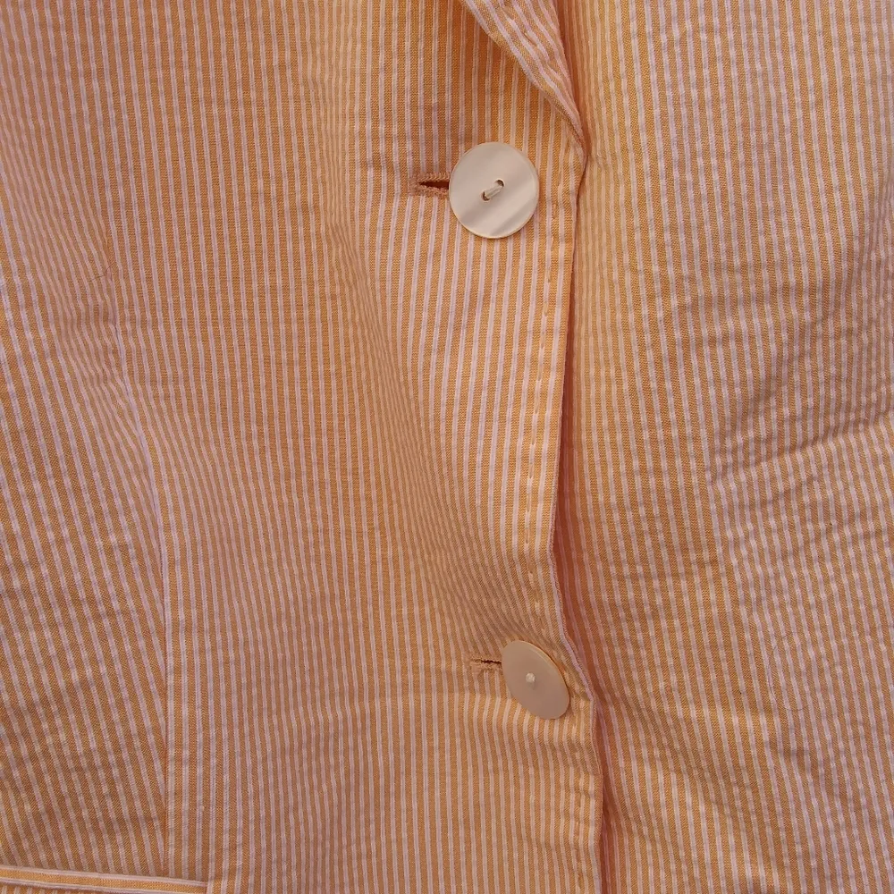 Faconnable women’s striped cotton 2 front buttons blazer Size 6 - Image 13