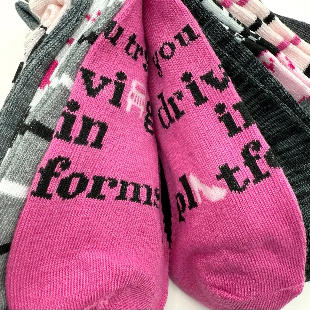 Clueless Movie Womens No Show Socks 90s Pink Black As If Whatever Cher Fun Gift - Image 8