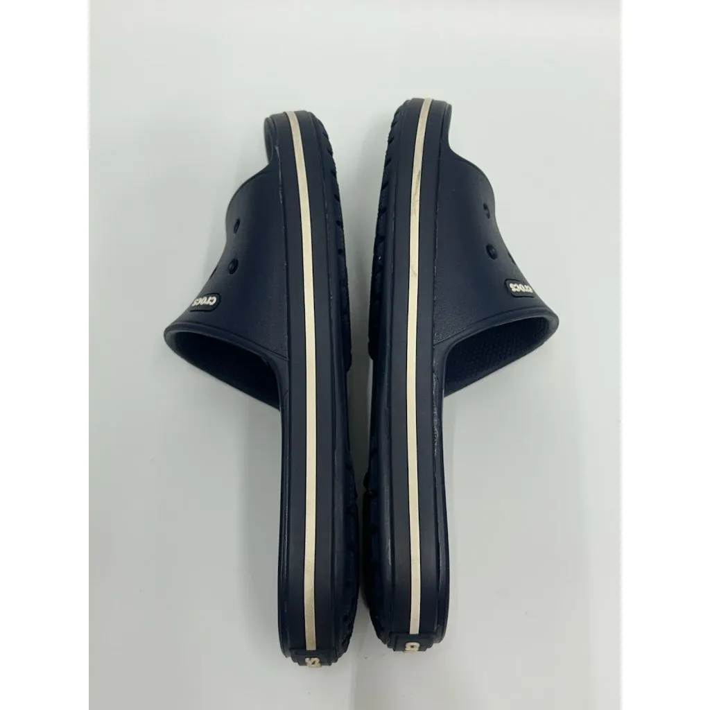 Crocs Crocband III Slide Sandals 205733 Women’s 9 Men’s 7 Navy Blue Slip On - Image 7