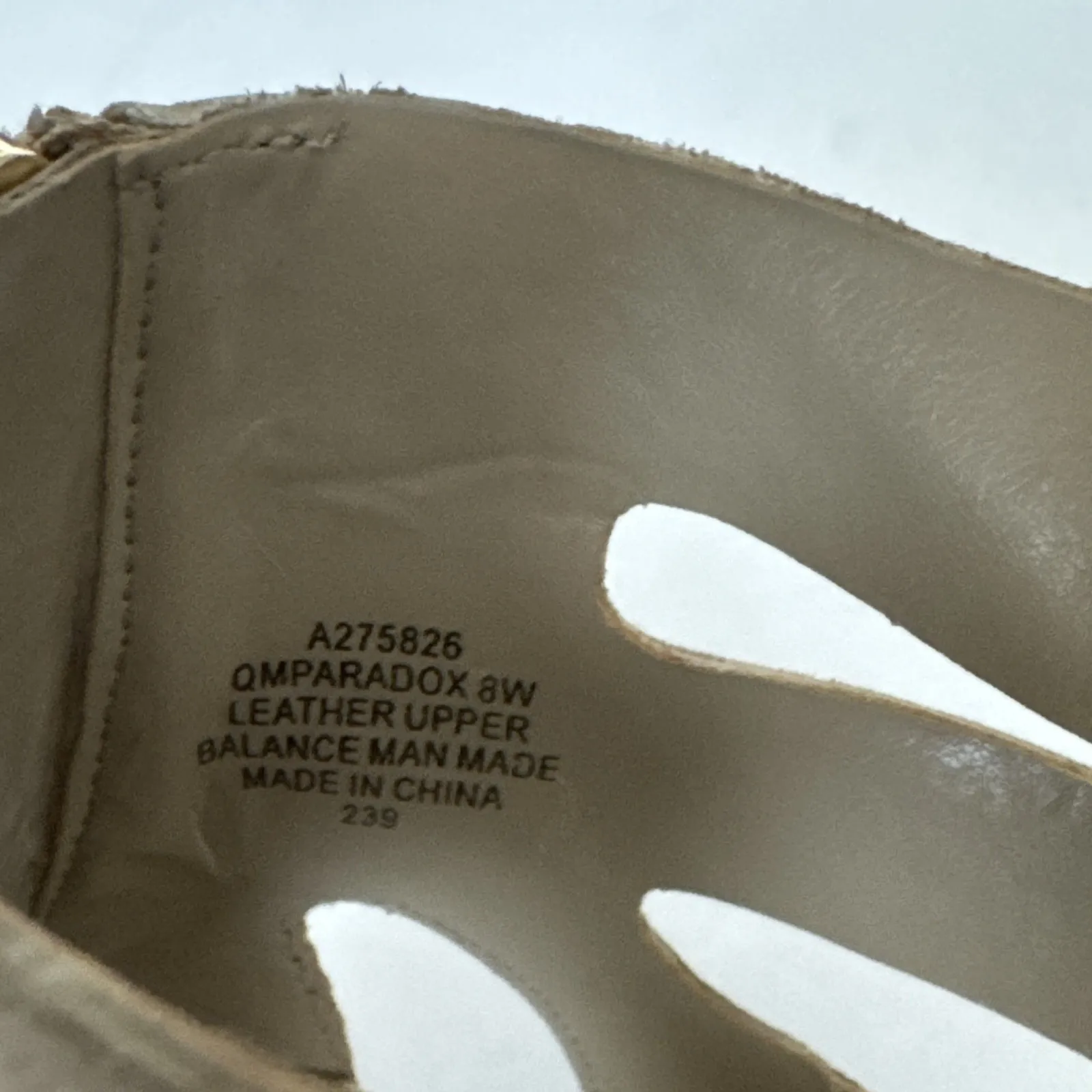 Marc Fisher Gladiator Heels Paradox Taupe Women 8 W Suede Lace Up Gold Zip Party - Image 11