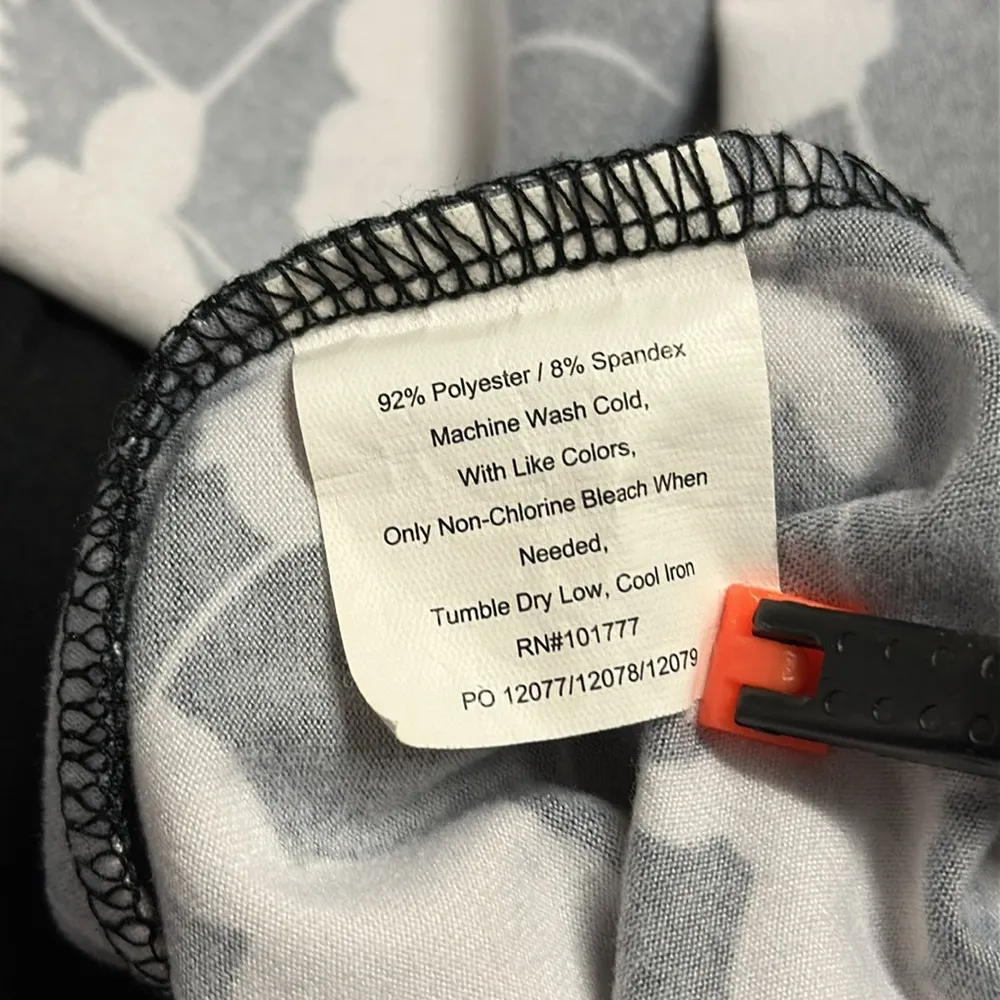 Colorado Clothing Tranquility Black White Shorts Skirt Shadow Flowers Skort M Size M - Image 16