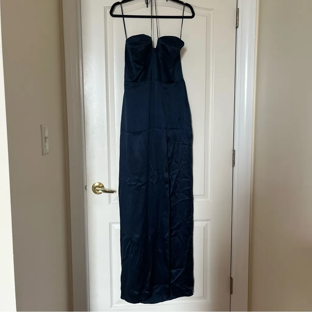 NWT Amanda Uprichard Charmaine Gown‎ in Ink Blue Size L - Image 4