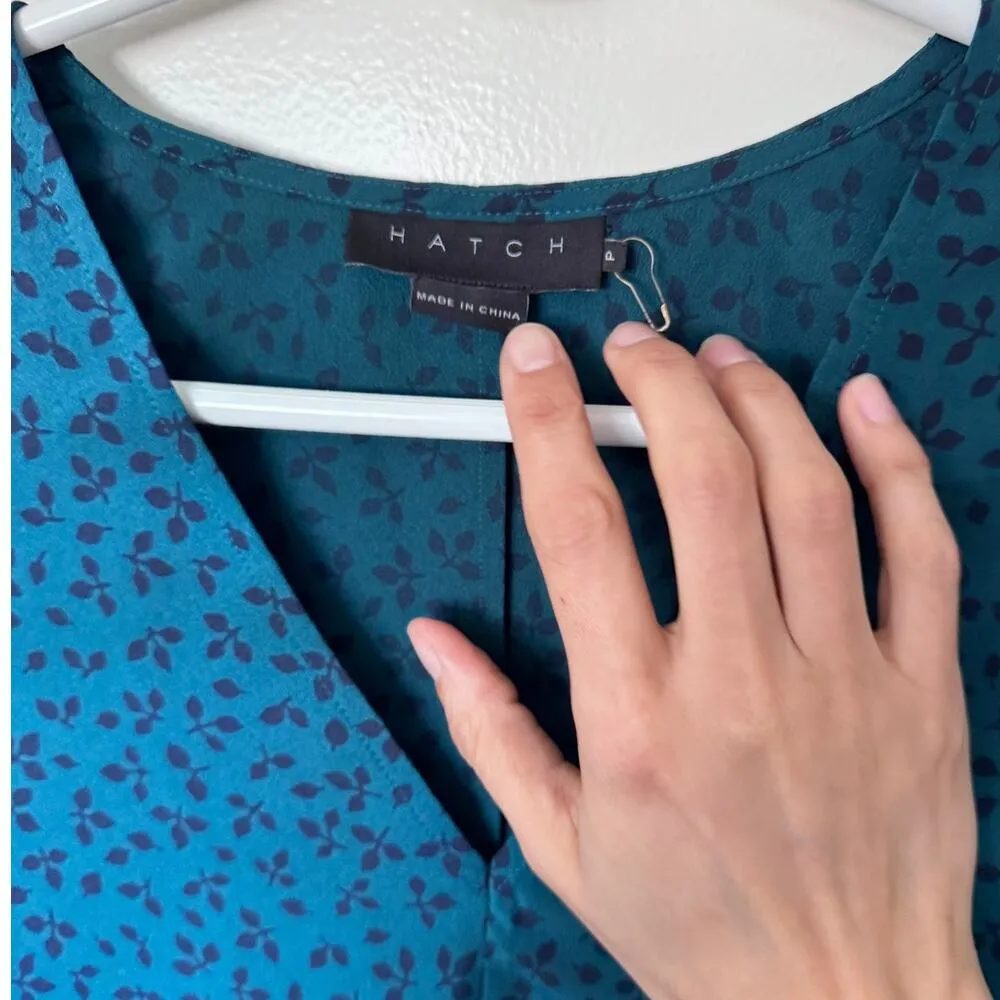 NWOT Hatch Maternity Slouch Dress One Size Petite Blue - Image 4
