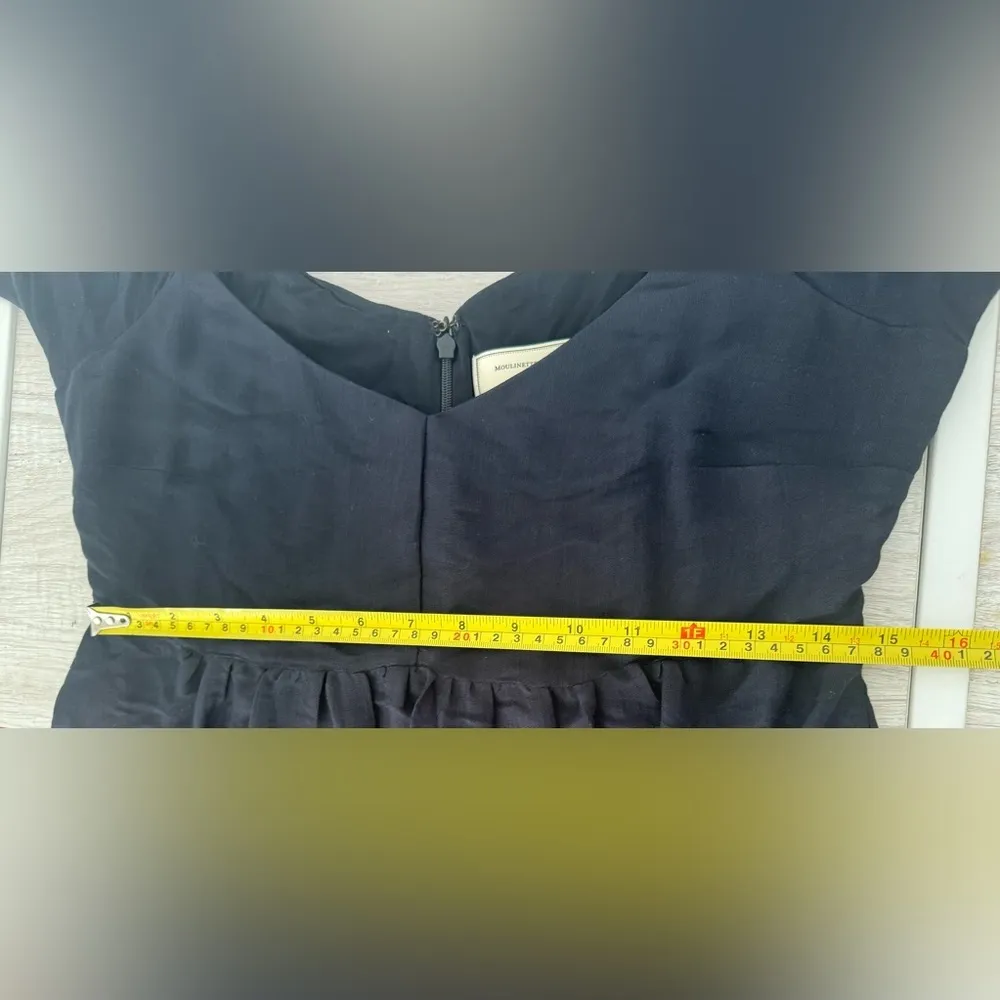 Anthropologie Carina Open-Shoulder Dress Moulinette Soeurs Black Size Small - Image 6