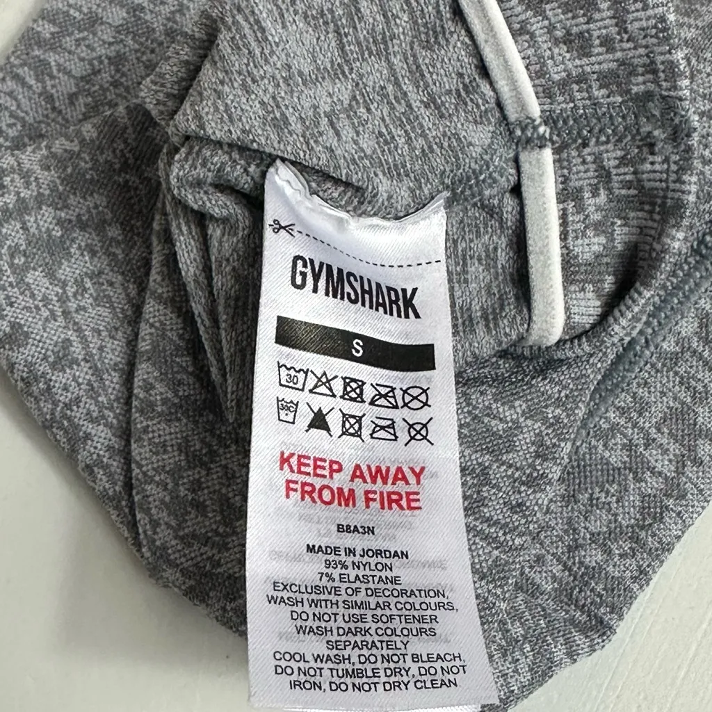 Gymshark Women’s Gray Marl Seamless High Waisted Athletic Leggings Size Small - Image 8