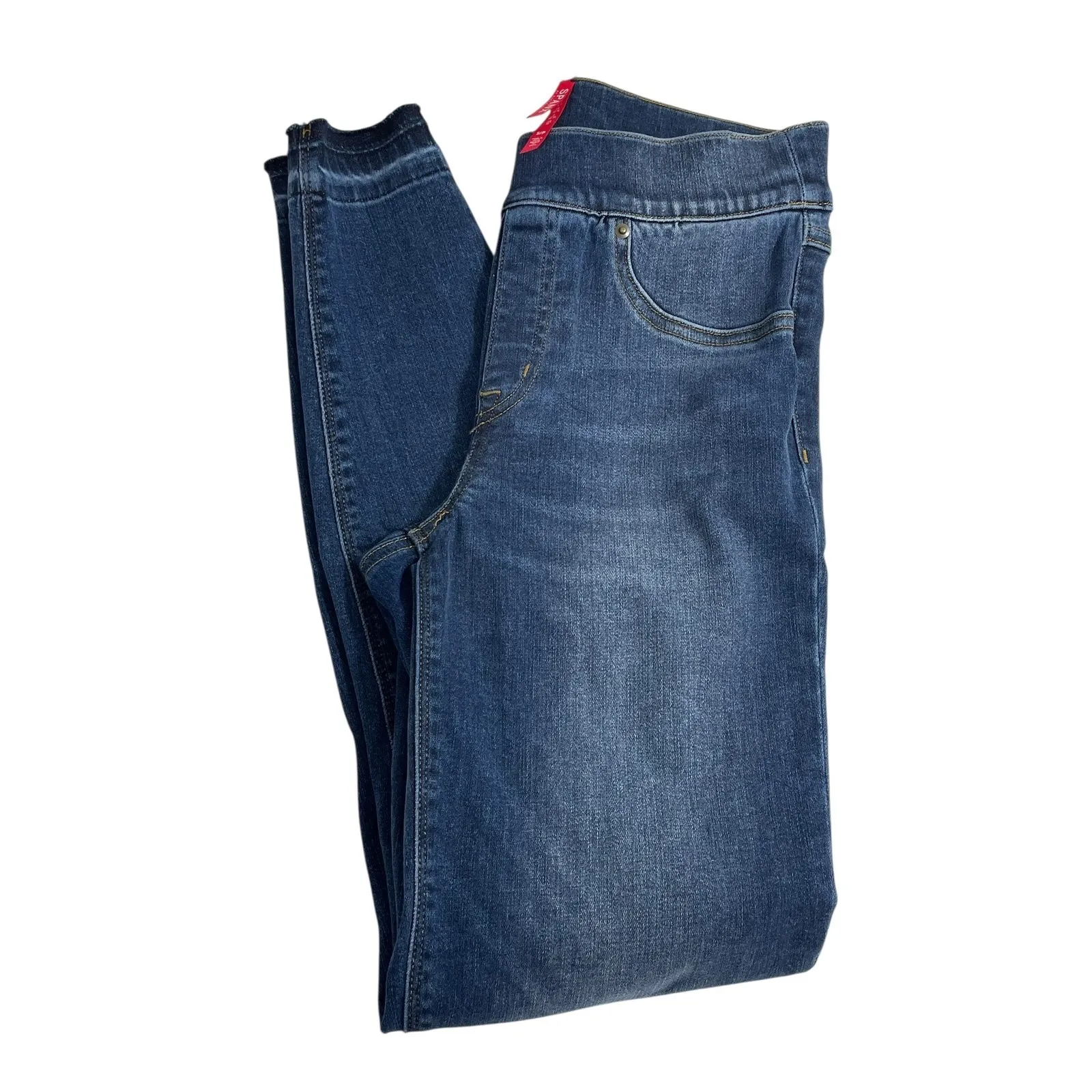 SPANX Small Distressed Denim Leggings Pull On Jeans Tummy Control Jegging 20203R - Image 8