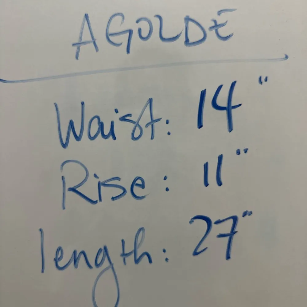 Agolde Women’s light wash Denim Distressed Frayed Hem Mid-Rise Jeans Size 27 - Image 5