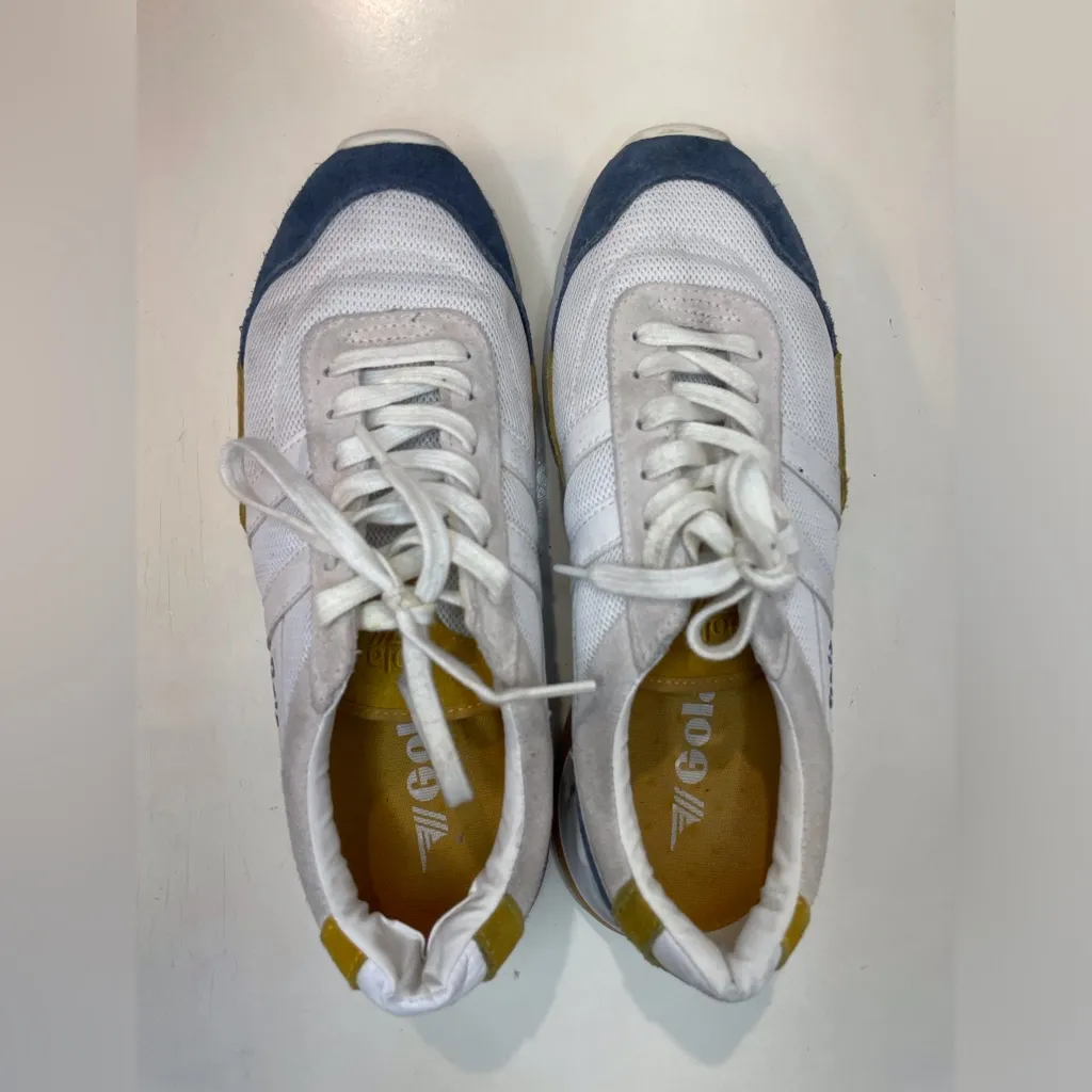 Gola Women’s‎ Yellow Eclipse Sneakers Size 8 White - Image 4