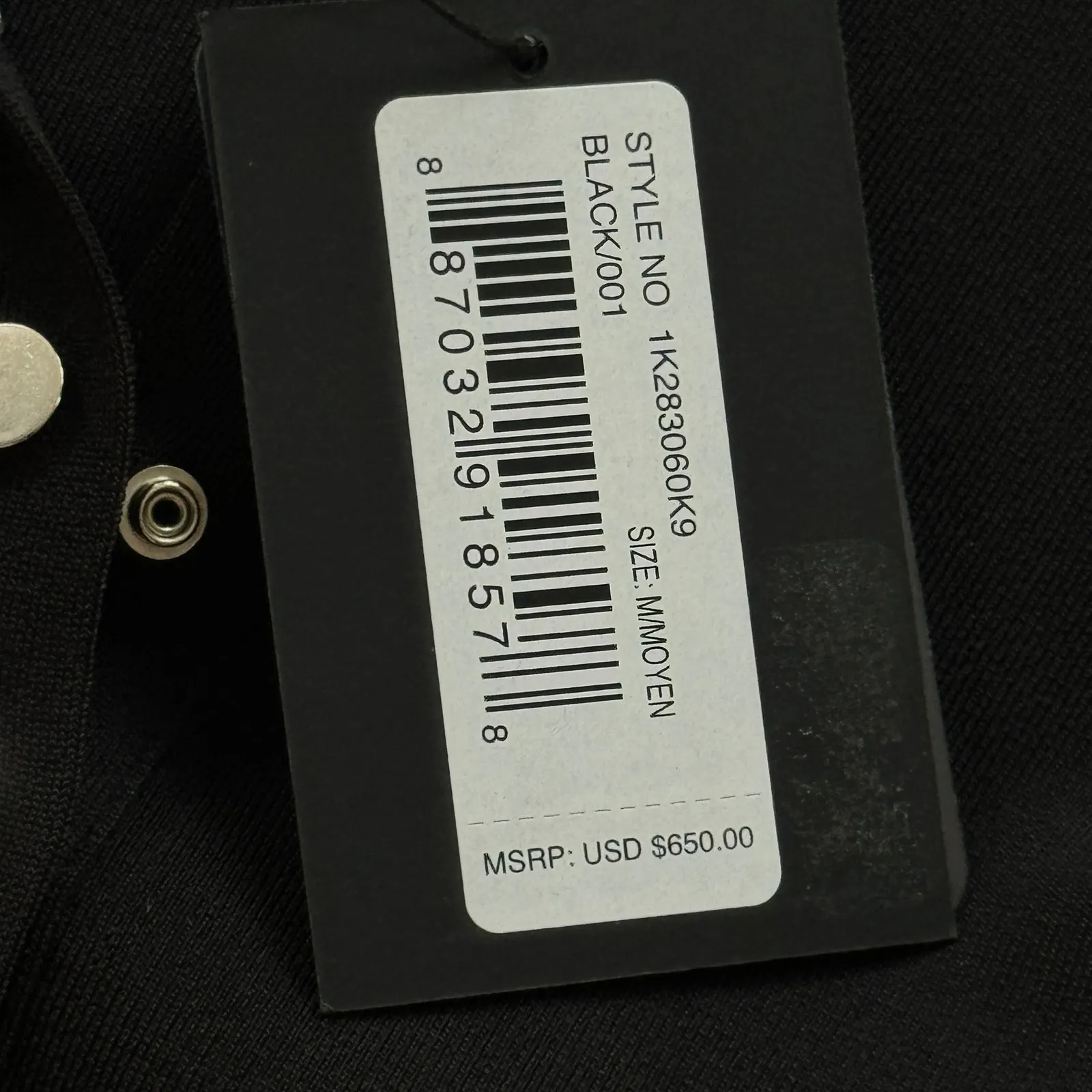 Alexander Wang Mock Neck Button Down Sweater Top Black Size Medium NWT‎ - Image 8