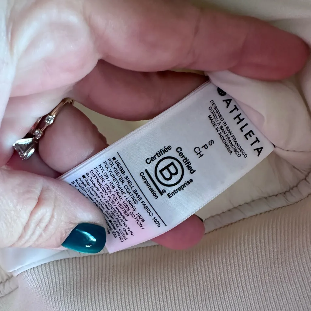 Athleta Sateen Bomber Jacket in bone cream NEW - Image 7