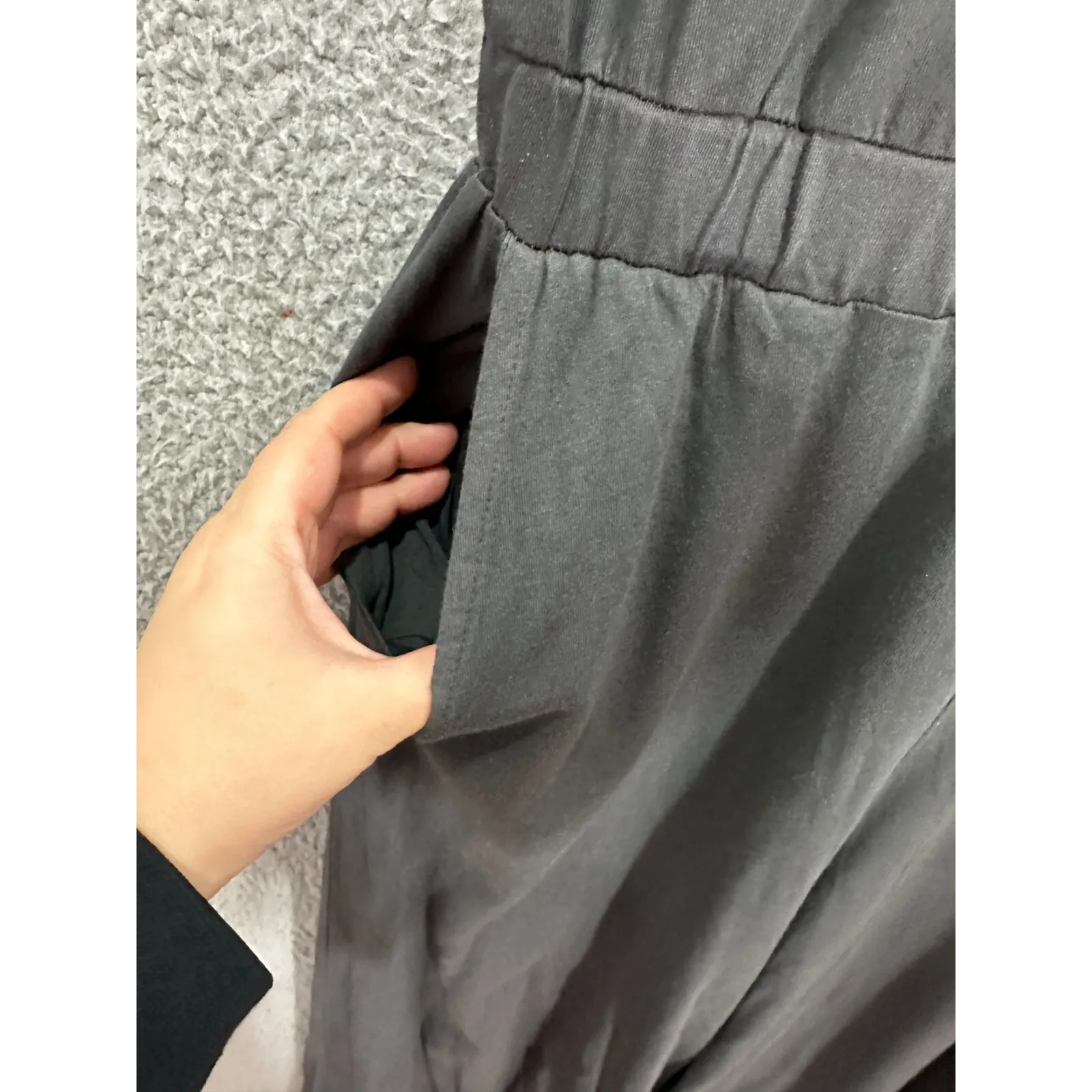 Michael Stars Jumpsuit XS Gray Wide Leg Minimalist Soft Girl Drapey Lounge Beach - Image 7