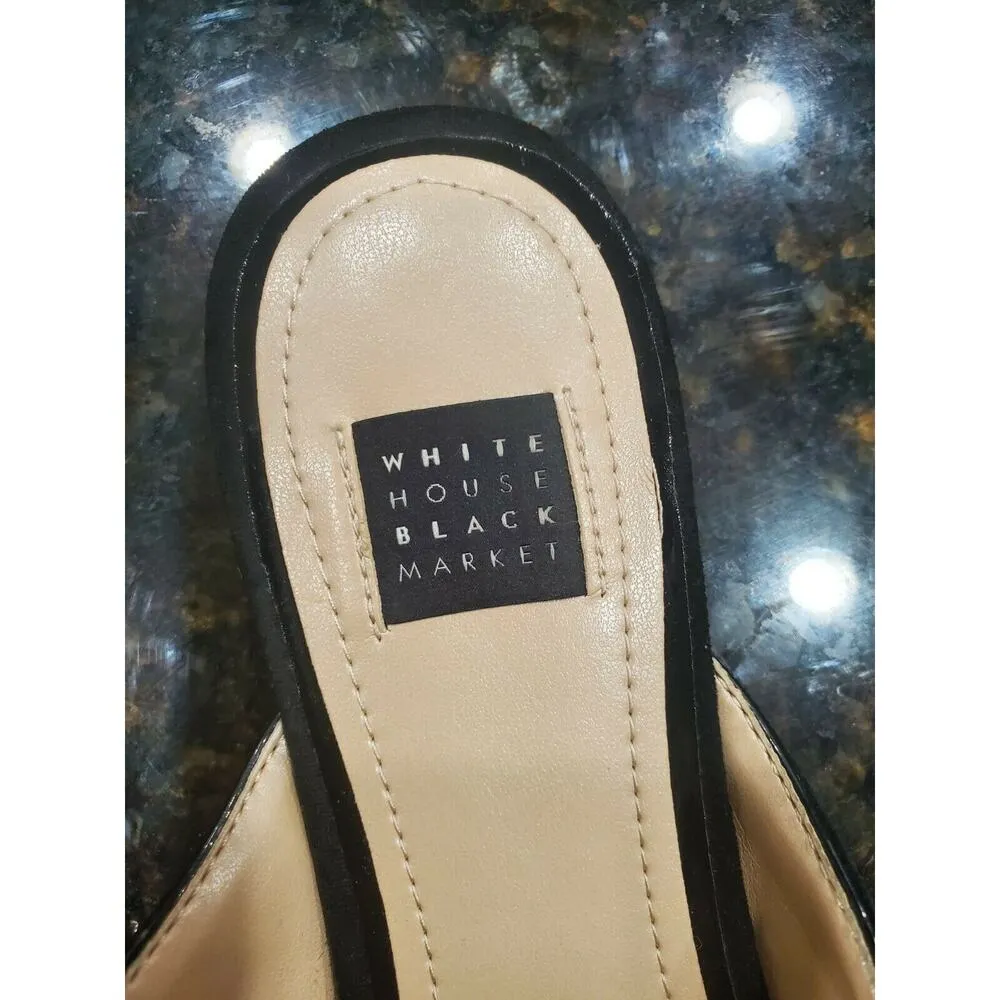 White House Black Market Women's Floral Closed Toe Low Top Mules Shoes Size 8M - Image 6