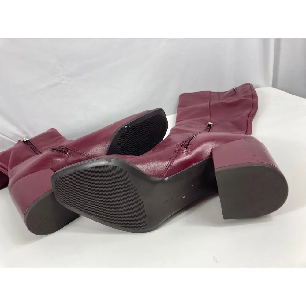 Nordstrom Brand Novalentina Purple Leather Saddle Boot size 7 - Image 6