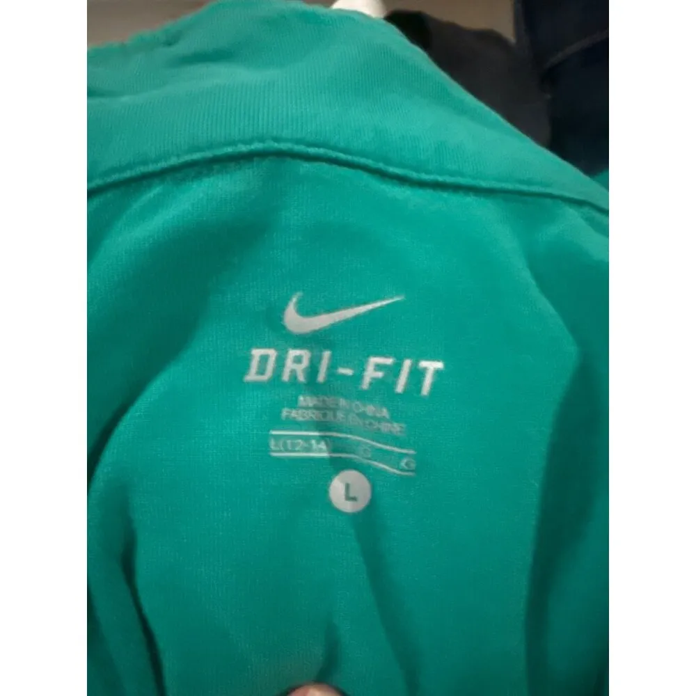 Nike Dri-Fit Womens Teal Long-Sleeve 1/4 Zip Pullover Athletic Top Size S - Image 7