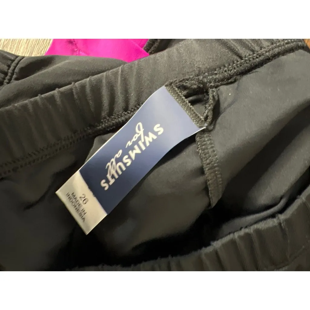 NWOT Swimsuits For All Swim Skirt Skort Black Pink Plus Size 26‎ - Image 2