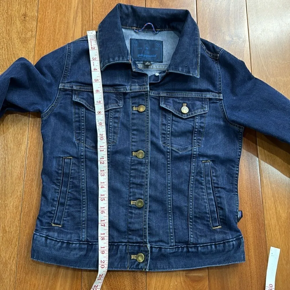 Patagonia Iron Forge Blue Button Down Denim Jean Jacket Women’s Size Medium XS - Image 10