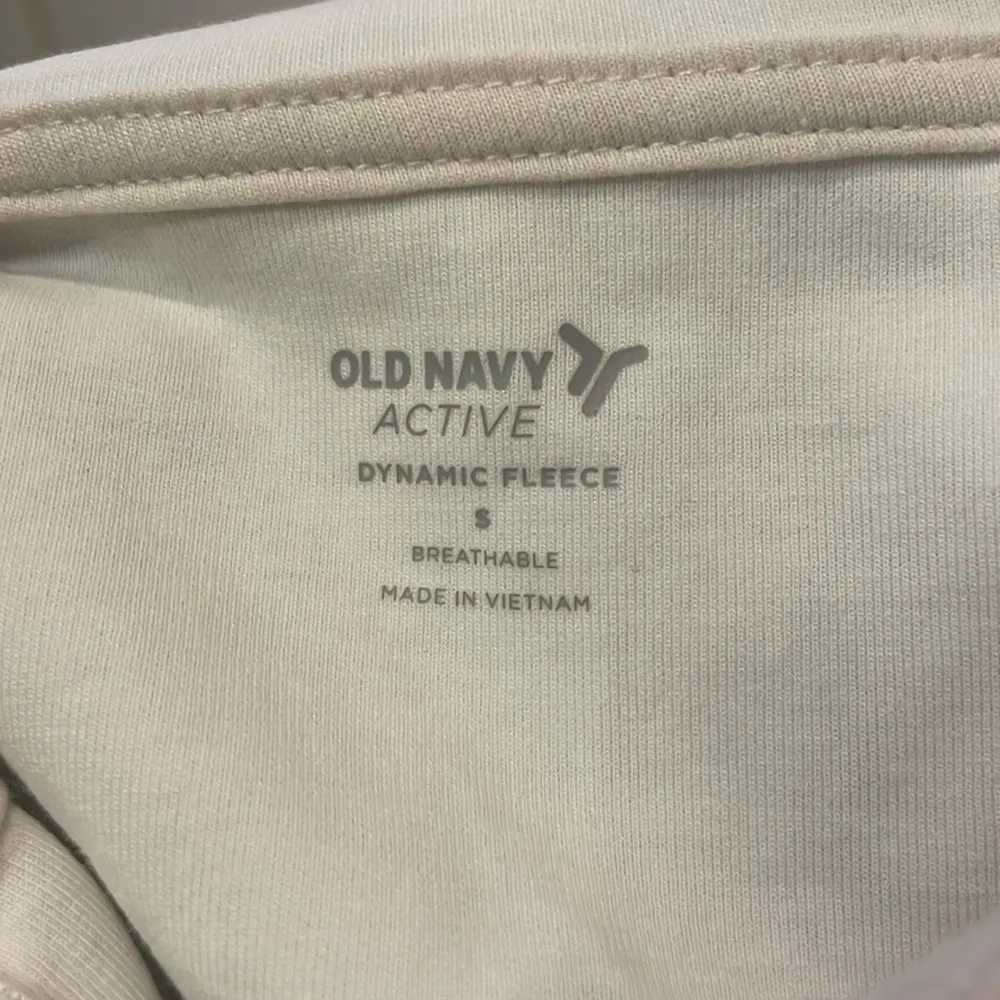 Old Navy Active- Dynamic Fleece Full Zip Up Hoodie Sweatshirt Blue Cream- Size S - Image 3