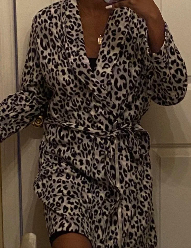 Leopard Print Robe Multi Size L - Image 2