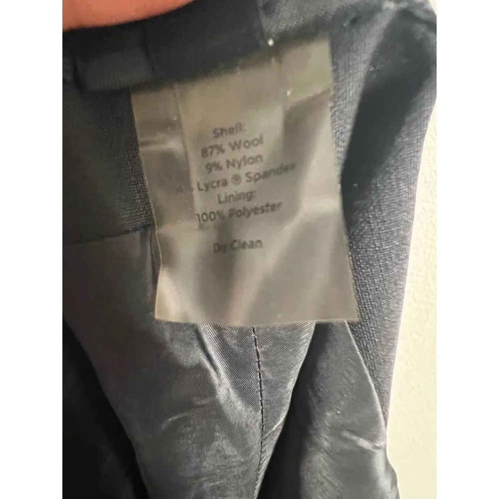 Talbots Classic Wide Leg Black Stretch Wool Blend Trouser Pants Size 14 Wide - Image 10