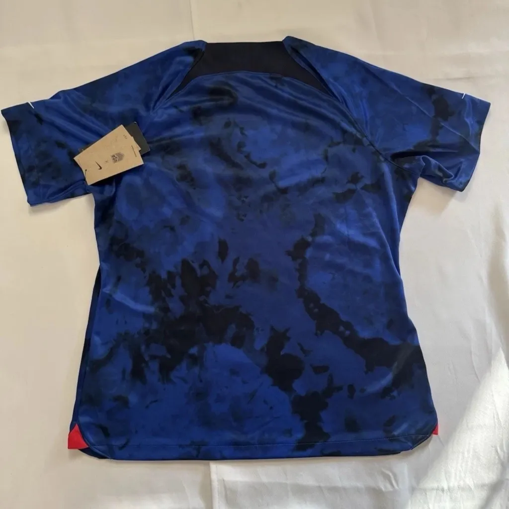 WOMENS Nike DRIFIT 2022/23 USA Soccer Jersey Camo Blue X-Large Slim Fit NEW - Image 6