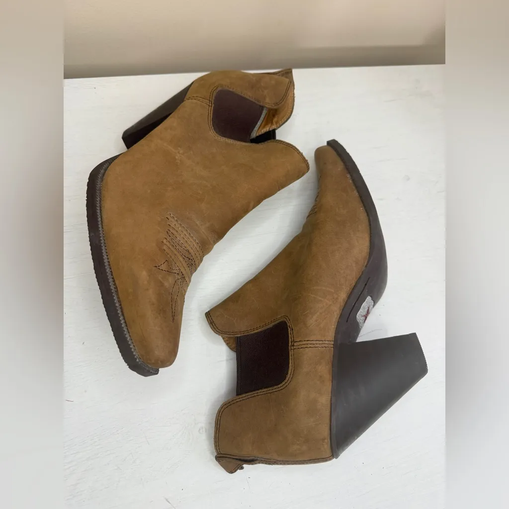 Twisted X Brown Western Leather Ankle Boots Sz 8 Cowboy Cowgirl Country - Image 12