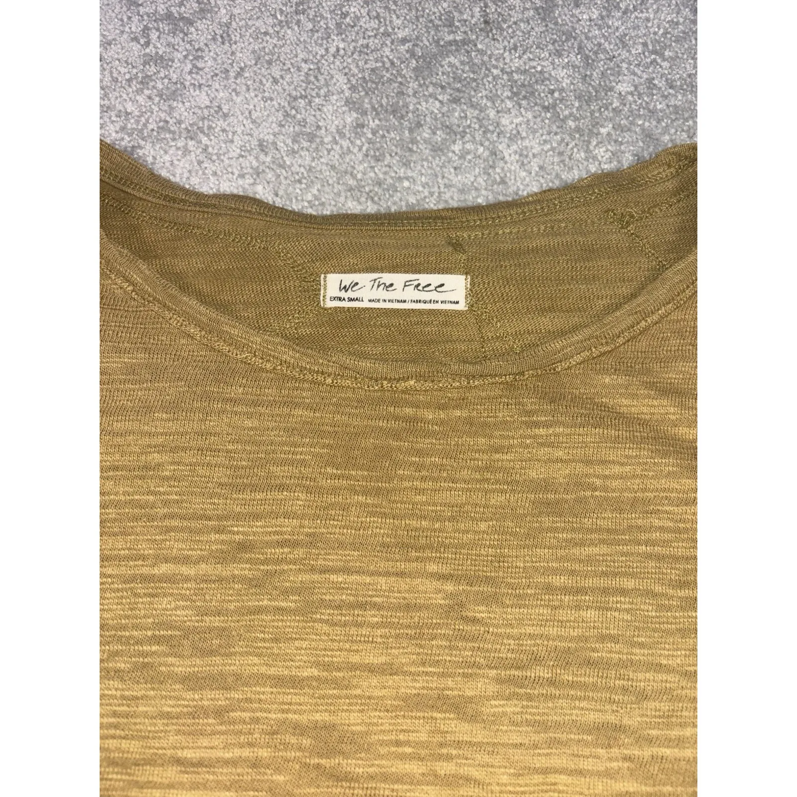 Free People we‎ the free patchwork pullover yellow oversized xs sweatshirt - Image 6