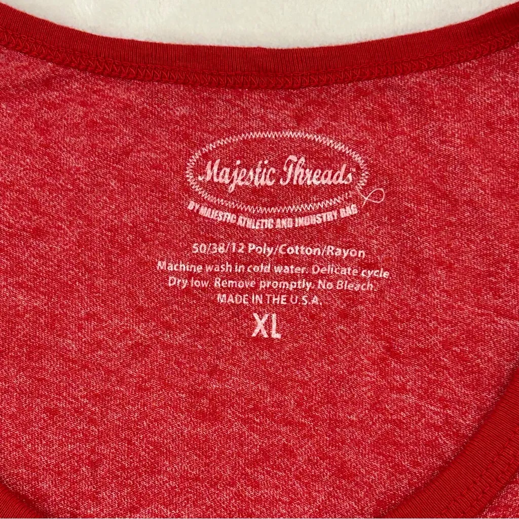 Chicago Bulls Dwyane Wade 3 NBA Majestic Threads Red Tank Top Shirt Women’s XL - Image 3