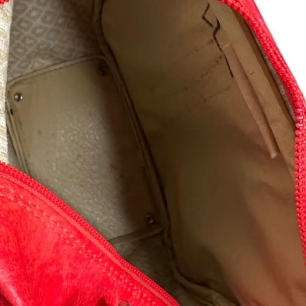 Vintage Samsonite Shoulder Travel Bag Red‎ Red - Image 5