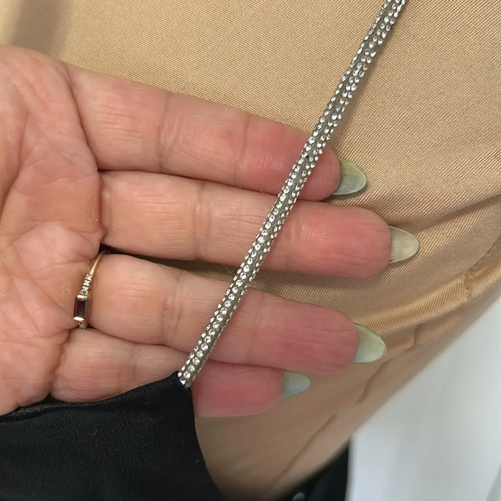 Zara Black Satin Rhinestone Strap Camisole - Image 6