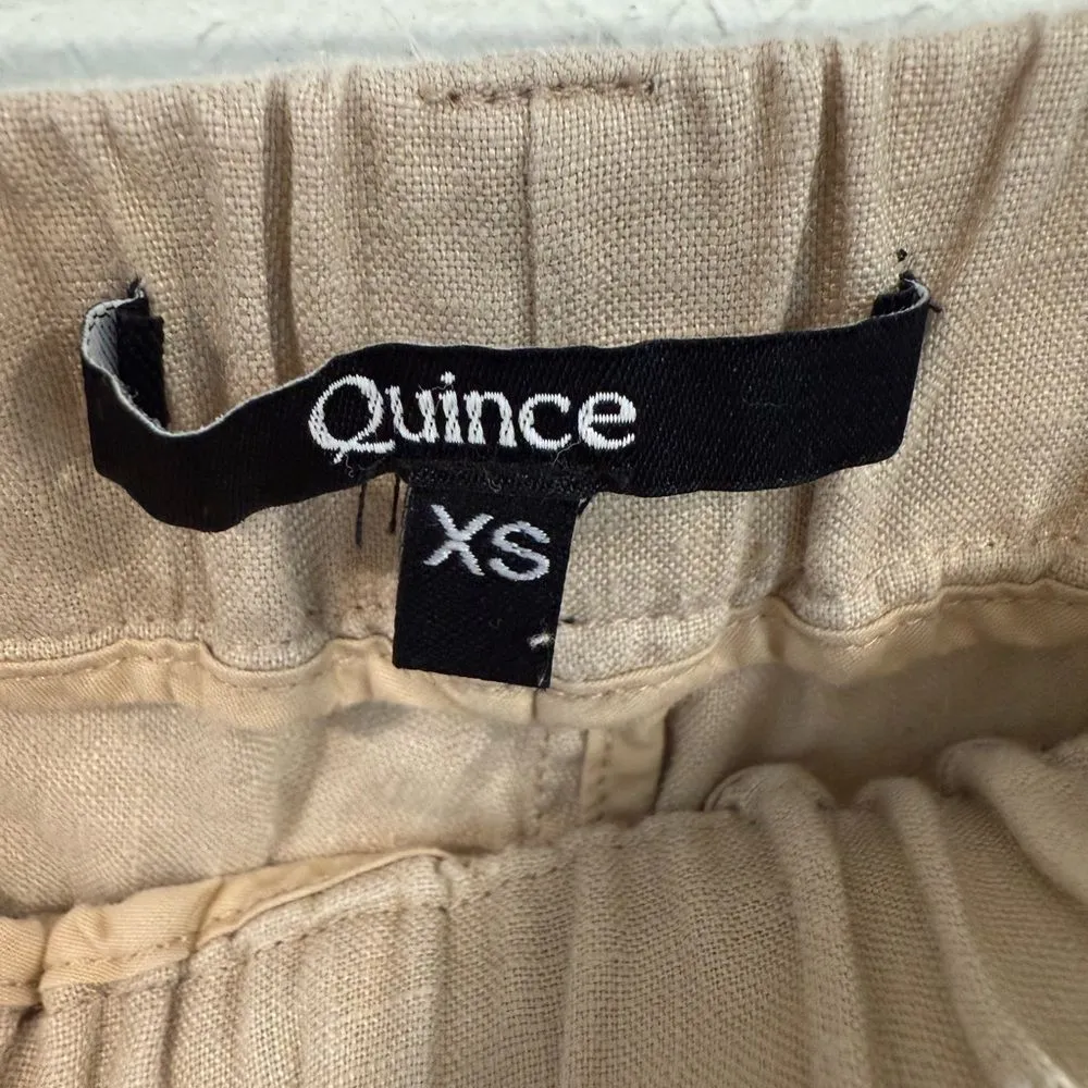 Quince European Linen Pants Driftwood Beige Khaki Size XS - Image 9
