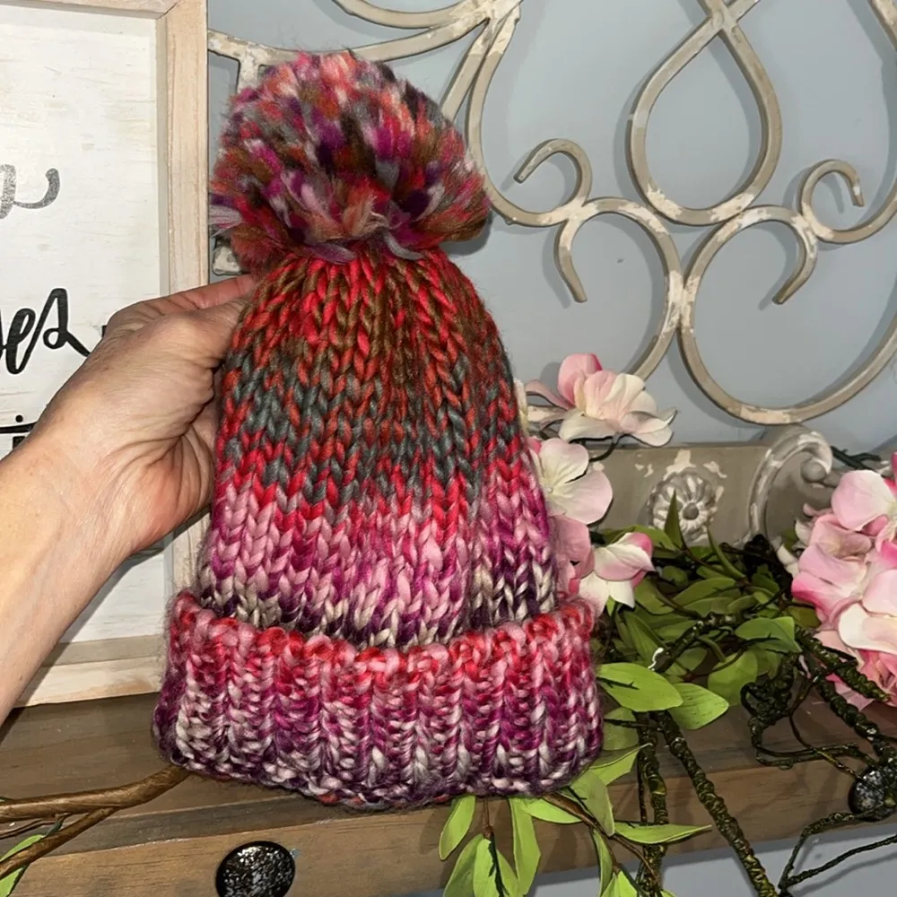 Colorful Winter Cap Beanie Crochet Hat Toboggan Claire’s Womens New - Image 3