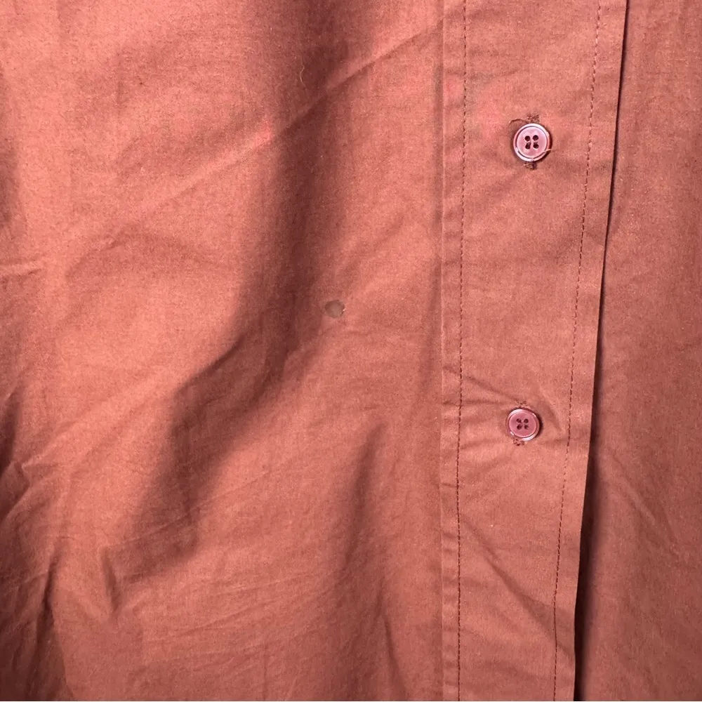 The Frankie Shop Terracotta Orange Karole Long Sleeve Shirt Dress M - Image 5