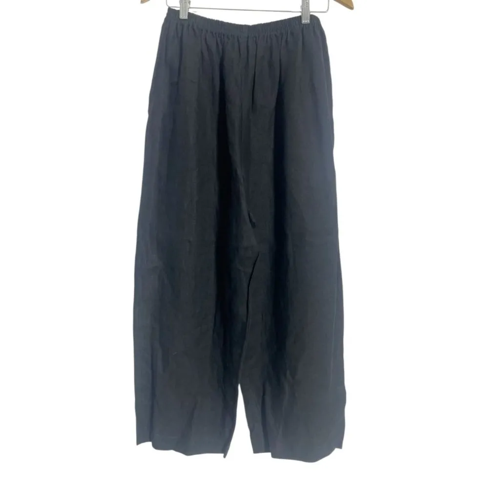 NEW Eskandar Size 1 Japanese Trousers Linen Italian Lightweight Linen $595 Black - Image 5
