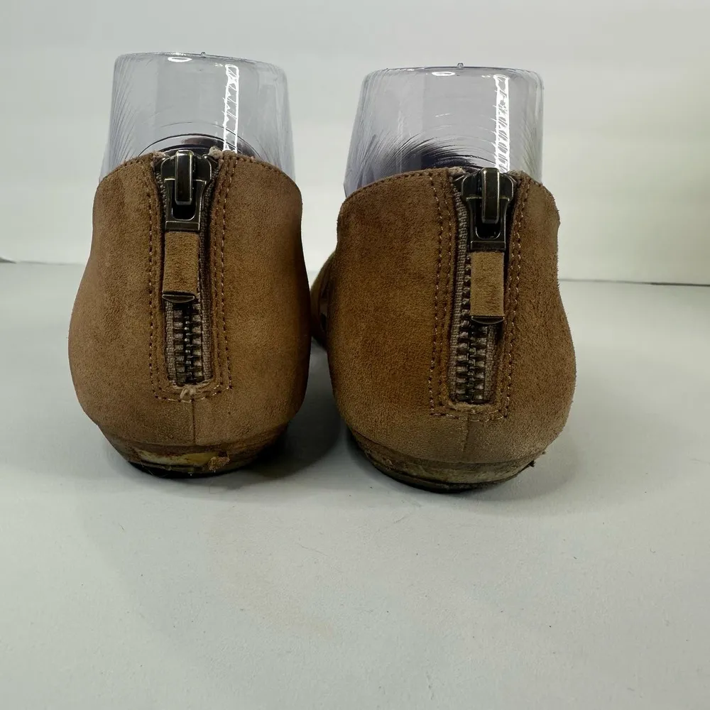 Eileen Fisher Womens size 7 Sienna Suede Leather Hall Flat Shoe Tan Mary Jane - Image 4