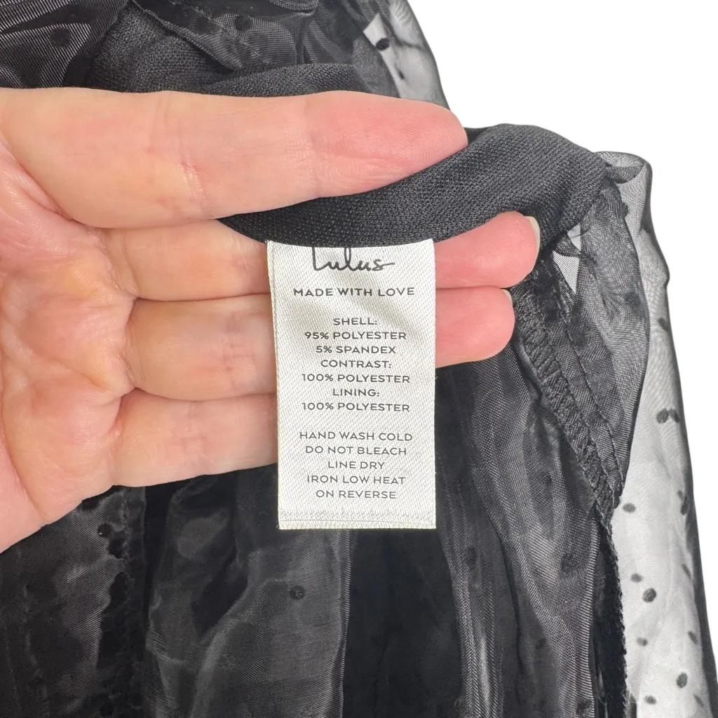 NWT Lulus X-Small Strapless Velvet Drop Waist Maxi Dress Sheer Holiday Party XS - Image 13