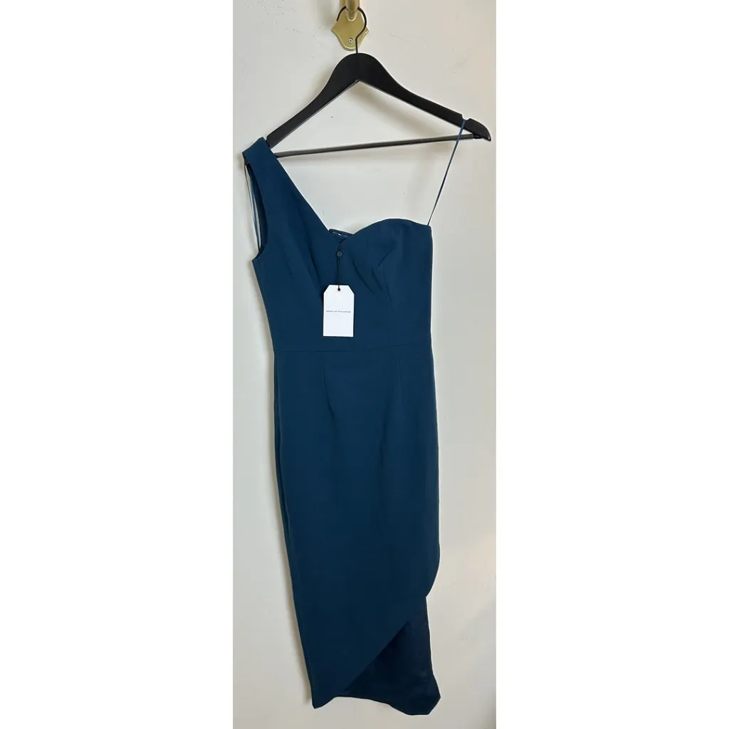 DRESS THE POPULATION Magnolia One-Shoulder Asymmetric Body-Con Midi Dress NWT - Image 2