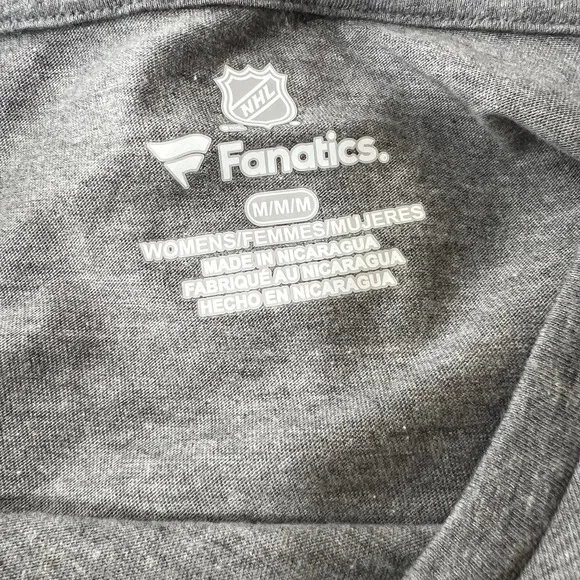 Fanatics NHL San Jose Sharks Women's Size M Gray‎ Tee NWT - Image 10