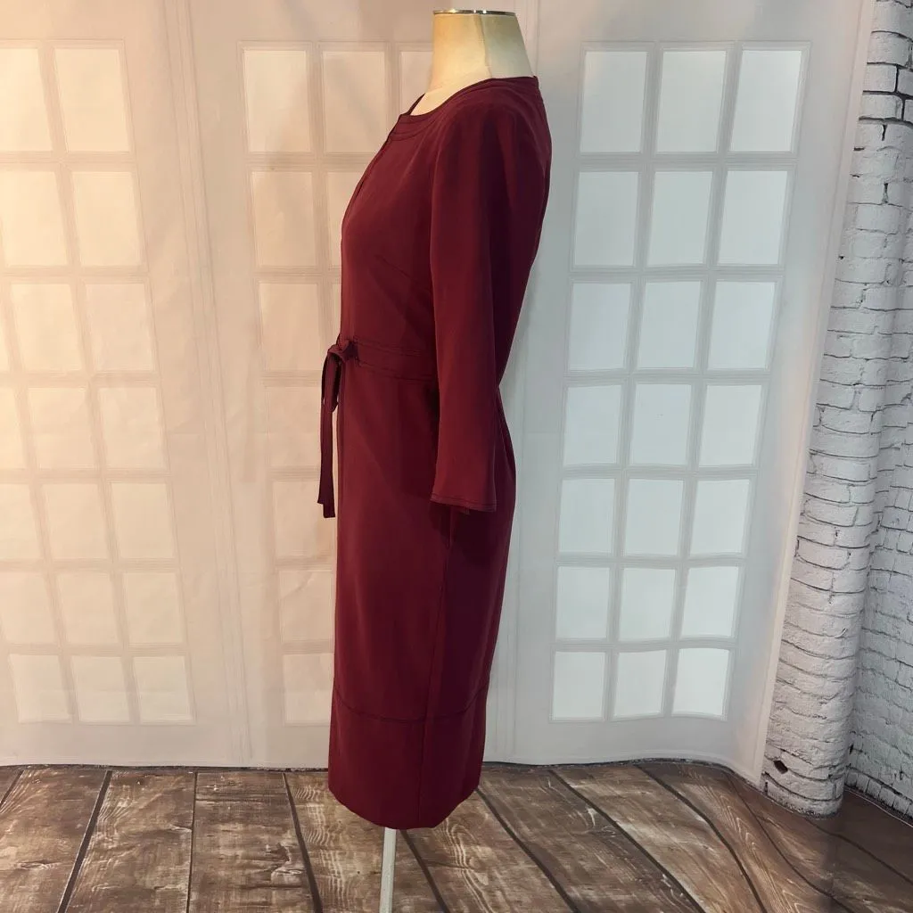 Boden Addie burgundy 3/4 sleeve business professional dress size 4 - Image 8