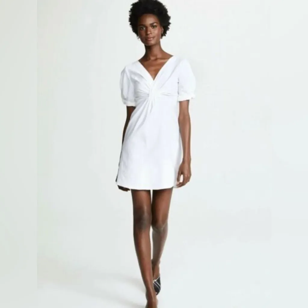 A.L.C Twist Front Mirren‎ Mini Dress White Women’s SIZE 8 - Image 2