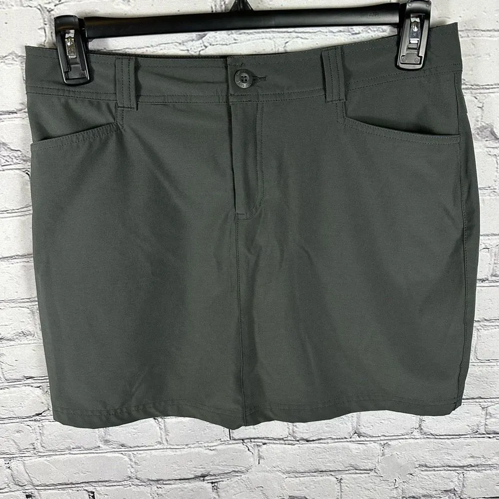 Eddie Bauer Adventurer 2.0 Skort SPF 50 Moisture Wicking Lined Dark Smoke Gray 8 - Image 3
